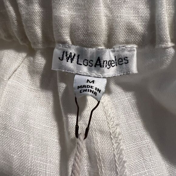 Johnny Was Los Angeles Wide Leg Pants Medium 100% Linen Soller - Picture 3 of 5